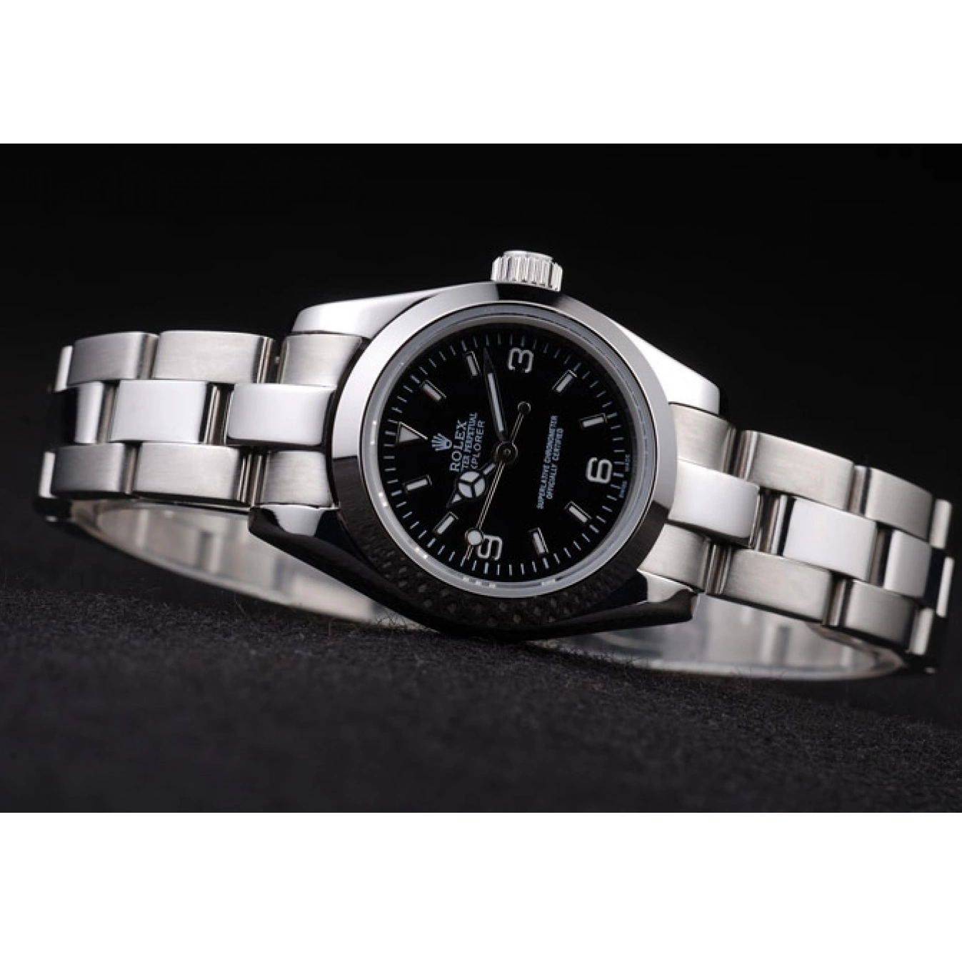 Good Copy Rolex Watches 98089 Black Explorer Stainless Rolex Steel Polished Dial 0611